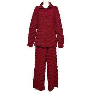 Molly Green‎ Shelby Textured Shacket Pants Set Womens Size M Avant Garde Casual